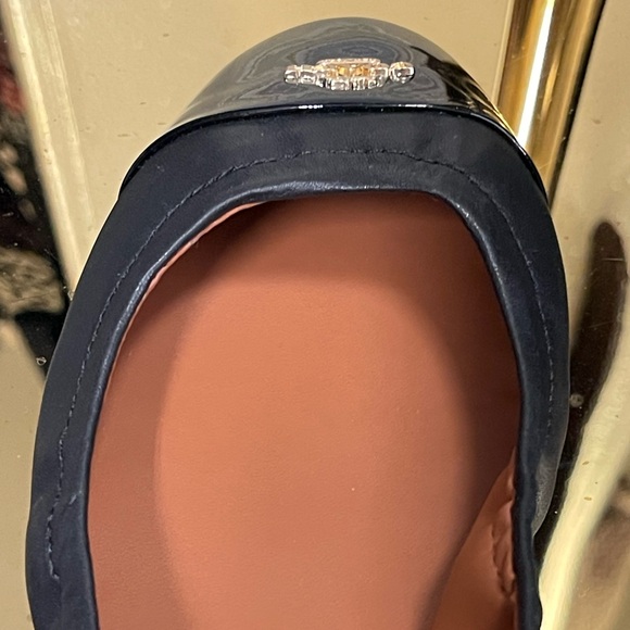 COACH BONNIE BALLET BLACK LEATHER PATENT CAP TOE 7.5 NEW WITHOUT TAGS - Picture 6 of 11